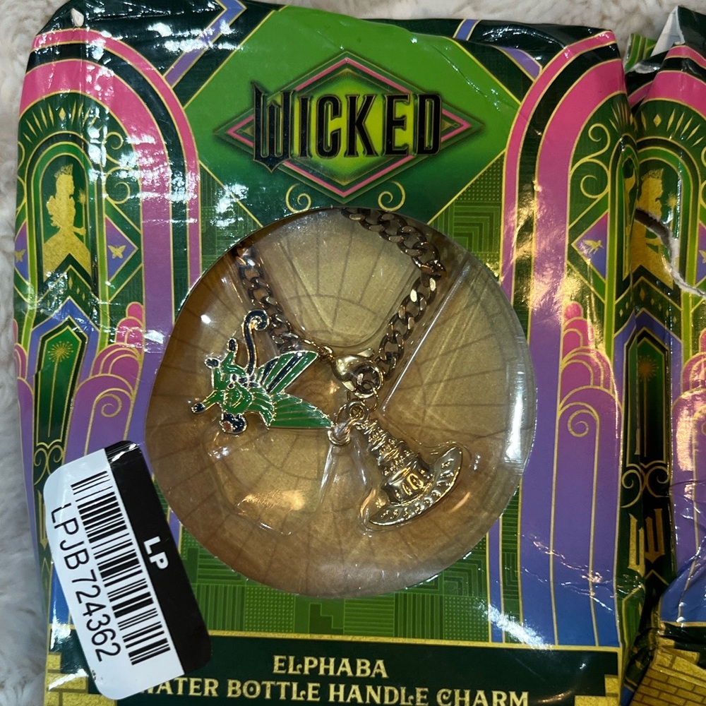 18K Gold Plated Wicked Elphaba Water Bottle Handle Charm